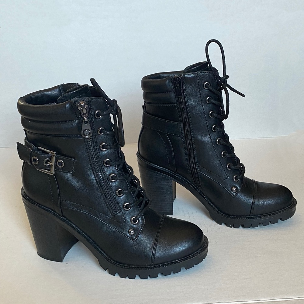 Black GBG Guess Combat Boots